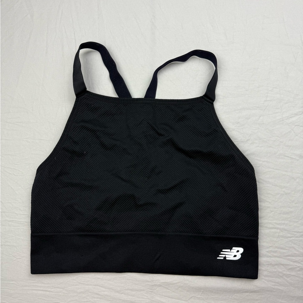 New Balance Black High-Neck Minimalist Sports Bra